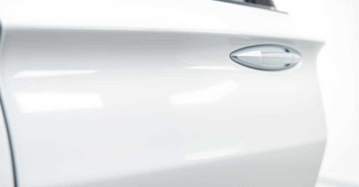 Ceramic Coating Benefits on white car door